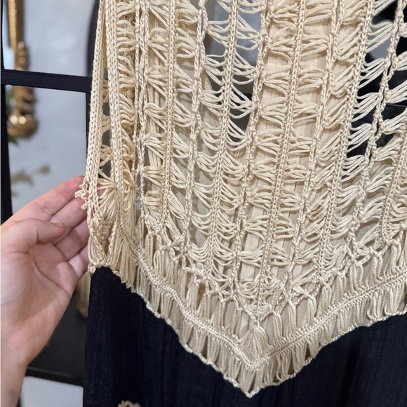 coco + carmen Cream Women's Dress with kimono on top - Picture 10 of 11